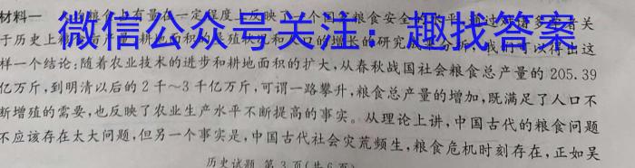 安徽省全椒县2023届九年级第二次模拟考试历史