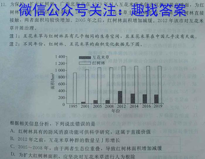 会泽县实验高级中学2023年高二年级春季学期6月月考(3523B)生物试卷答案