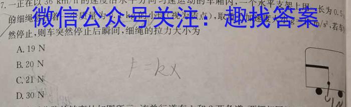 九师联盟2022-2023学年高三5月高考仿真模拟LGl物理