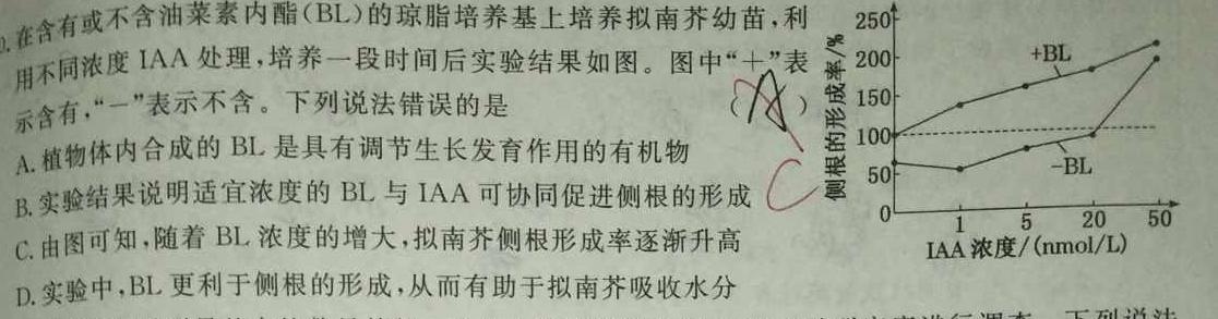 2023年中考导向预测信息试卷(临门A卷)生物