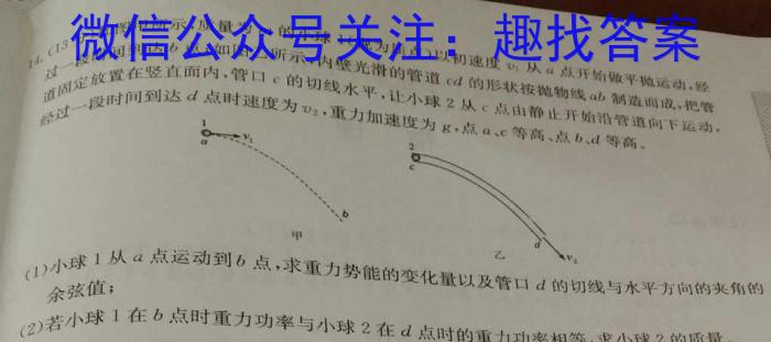 九师联盟·2023届新高考押题信息卷(二)f物理