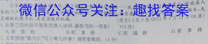 安徽省芜湖市无为市2022-2023学年度八年级第二学期期末学业发展水平检测政治1