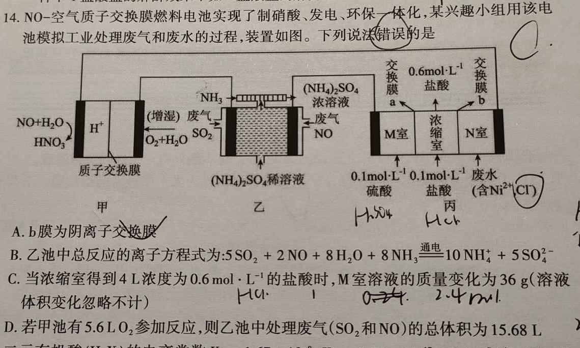 山东省威海市2023届高三下学期第二次模拟考试化学