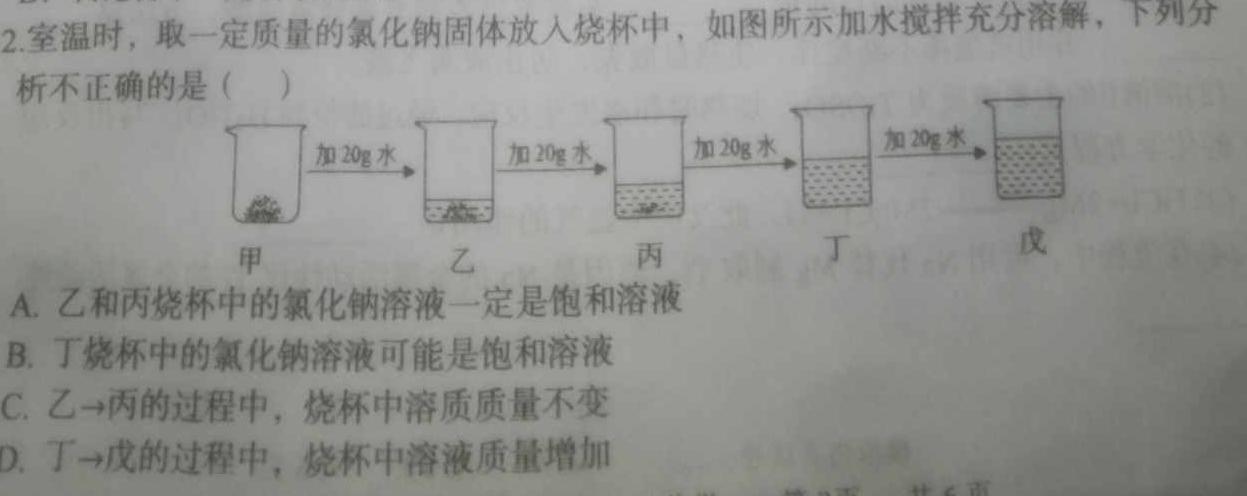 2023届高考冲刺卷(四)4化学