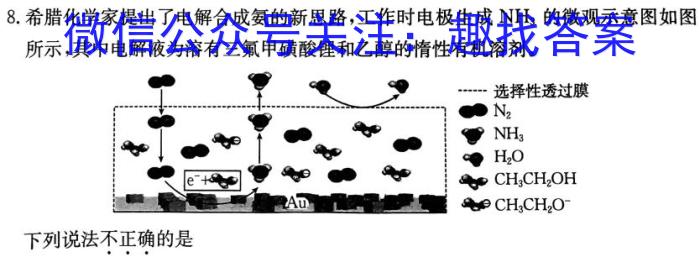 华师—附中2023年普通高等学校招生全国统一考试名校联盟·压轴卷(二)化学