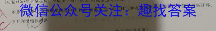 2023届普通高等学校招生全国统一考试猜题压轴卷XKB-TY-YX-E(一)化学