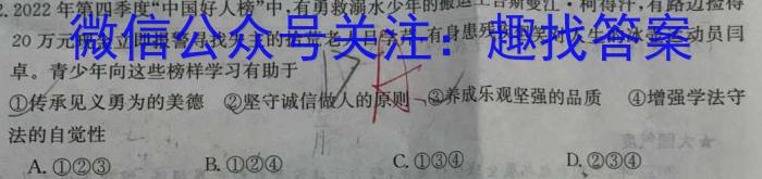 耀正文化 合肥八中2023届最后一卷政治试卷d答案