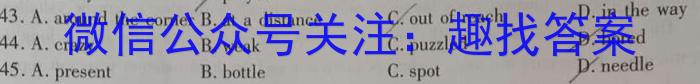 2023年安徽省中考冲刺卷（一）英语