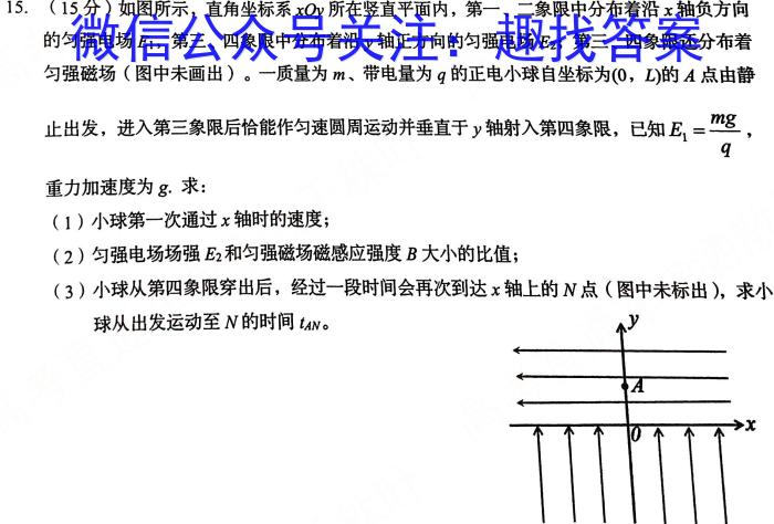 伯乐马 2023年普通高等学校招生新高考模拟考试(七)z物理