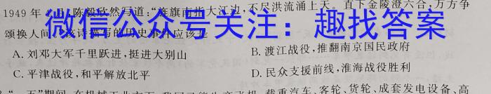 2023届陕西省九年级教学质量检测(正方形包黑色菱形)历史