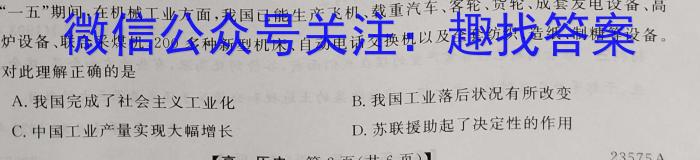 九师联盟 2022-2023学年高三5月高考仿真模拟(X/L)历史