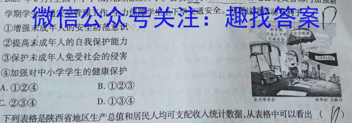 江西省2023年初中学业水平考试冲刺练习（一）政治1