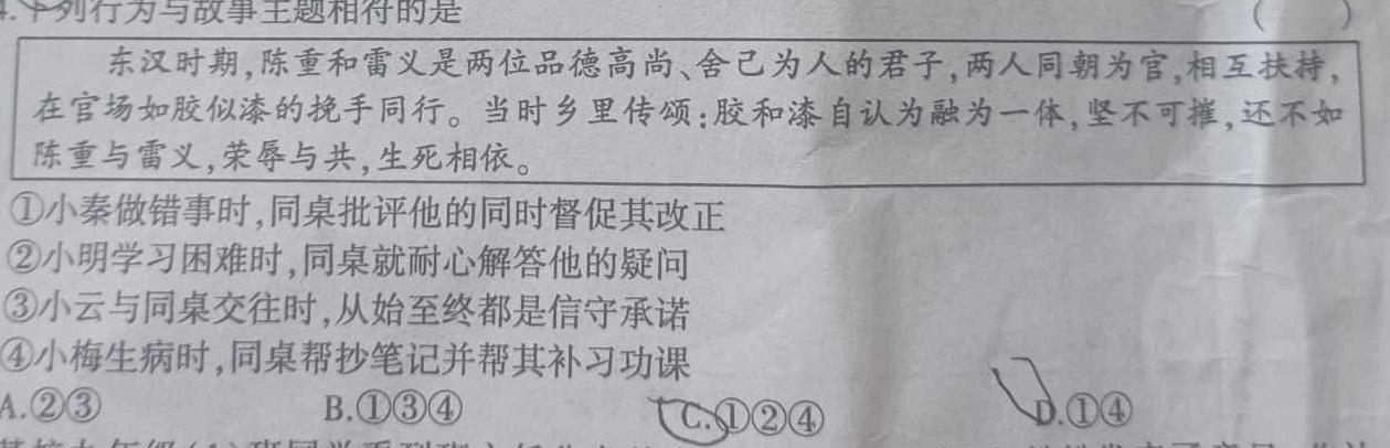 湖北鄂东南高三5月联考政治y