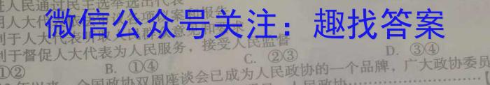 百师联盟2023届高三二轮复*联考(三)新教材地.理