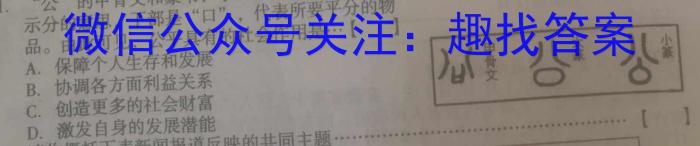 2023年陕西省九年级最新中考冲刺卷（B版）政治~