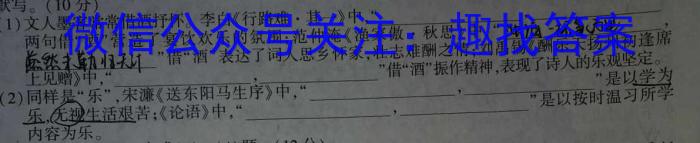 文博志鸿 2023年河南省普通高中招生考试模拟试卷(密卷二)语文