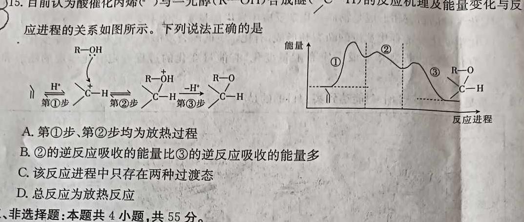 河南省2023年九年级考前适应性评估二化学