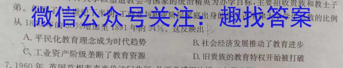 2023年高三学业质量检测 全国乙卷模拟(一)历史