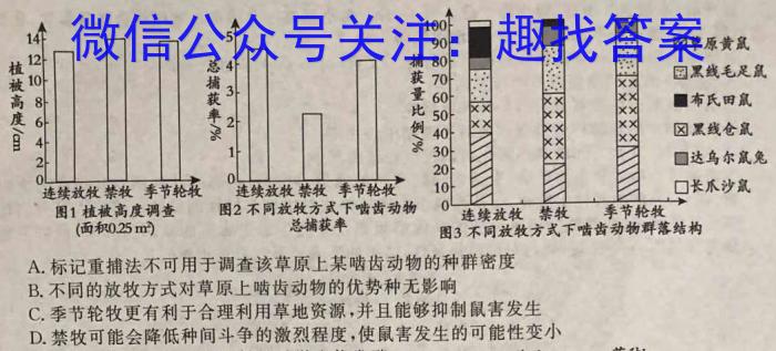 江西省中考总复习冲刺卷（五）生物