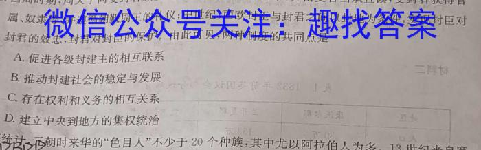 学海园大联考 2023届高三冲刺卷(二)历史