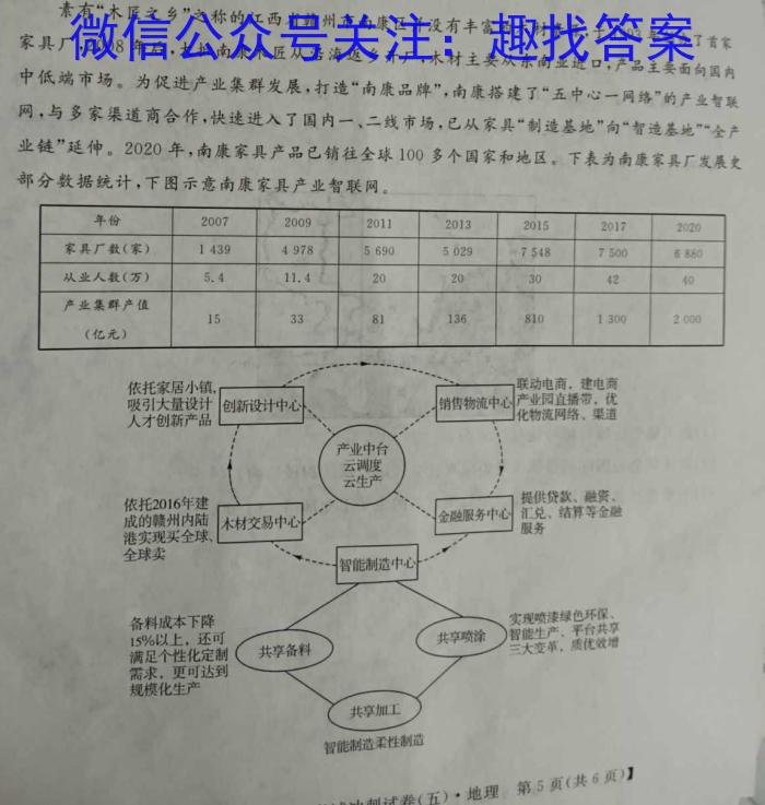江西省2024届八年级《学业测评》分段训练（七）地理.