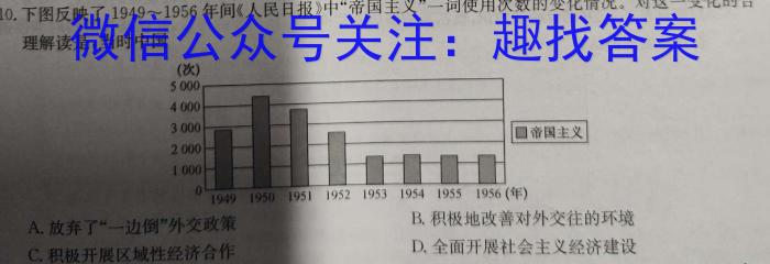 2023年普通高等学校招生全国统一考试信息模拟测试卷(新高考)(四)历史试卷