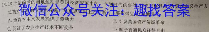 天利38套 2023年普通高等学校招生全国统一考试临考押题卷(B)历史