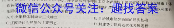 安徽省2023年肥西县九年级第二次质量调研历史
