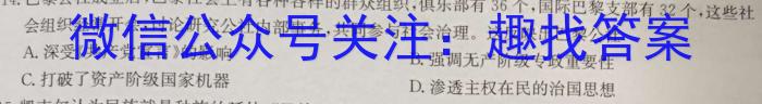 2023届福建省漳州市高中毕业班第四次教学质量检测历史