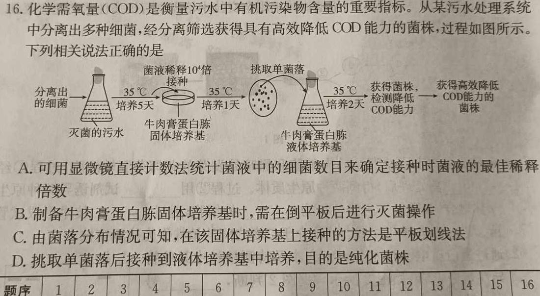 2023年广西初中学业水平适应性考试(压轴题)生物