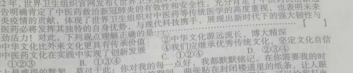 炎德英才大联考 2023年高考考前仿真模拟二.地理
