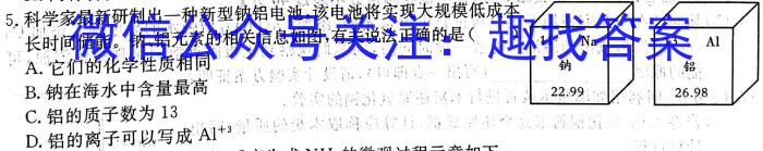 金科大联考2022~2023学年高三5月质量检测(新教材)化学