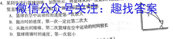 2023年普通高等学校招生伯乐马押题考试（二）l物理