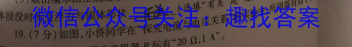 C20教育联盟2023年九年级第三次学业水平检测f物理