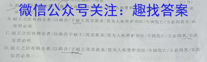安徽省2023年肥西县九年级第二次质量调研语文
