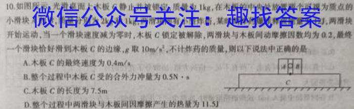 非凡吉创 2022 -2023下学年高三年级TOP二十名校猜题大联考(一)l物理