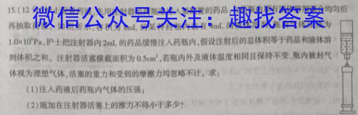 2023年安徽省初中学业水平考试 冲刺(二)q物理