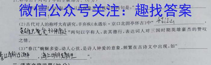 2023年安徽省中考信息押题卷(二)政治1