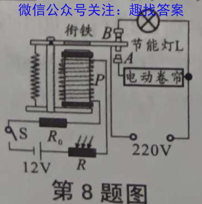 安徽省2024-2023学年九年级联盟考试（四）q物理