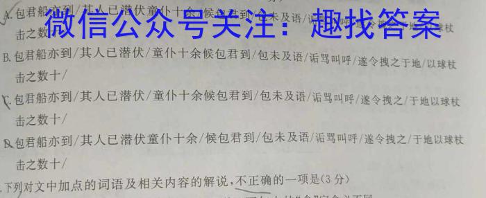 安徽省2022-2023学年九年级教学质量检测（七）语文