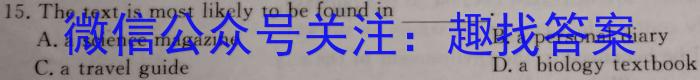玖壹联考 安徽省2024~2023学年高一年级下学期阶段检测考试(5月)英语