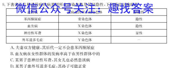 江西省2023年初中学业水平考试适应性试卷（六）生物