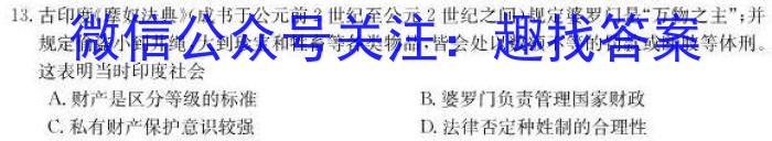 学海园大联考 2023届高三冲刺卷(一)历史