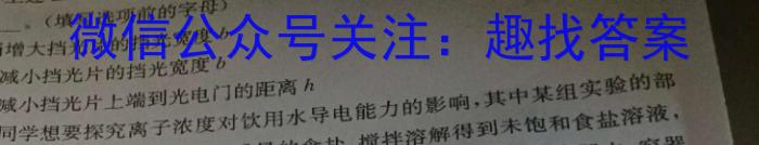 2023年陕西省初中学业水平考试信息卷(A)z物理
