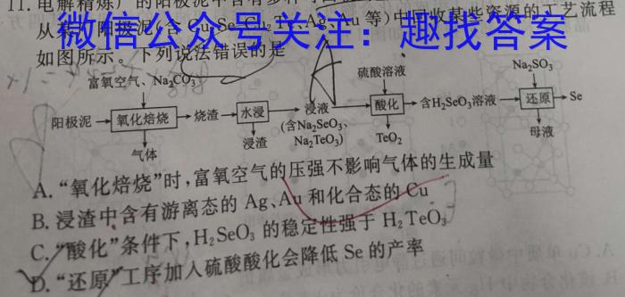 ［卓育云］2022-2023中考学科素养自主测评卷（七）化学