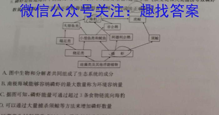 ［卓育云］2022-2023中考学科素养自主测评卷（七）生物