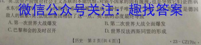 天一大联考 2023届高三年级第三次模拟考试历史
