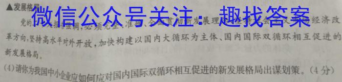 皖智教育 安徽第一卷·2023年八年级学业水平考试信息交流试卷(八)政治1