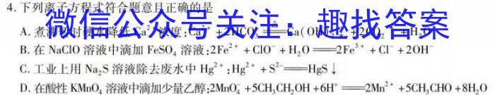2023届全国老高考高三百万联考5月联考(578C)化学
