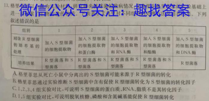 ［晋一原创模考］山西省2023年初中学业水平模拟试卷（八）生物